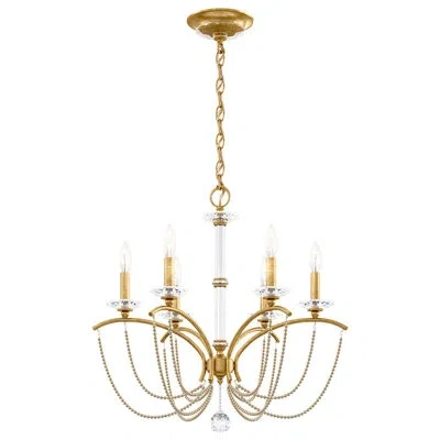 Schonbek Priscilla 6 - Light Candle Style Classic Chandelier In Heirloom Gold
