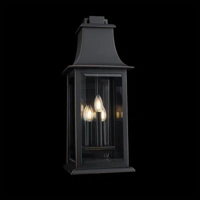 Schonbek Proctor 3 Light Led Outdoor Wall Light In Oil Rubbed Bronze
