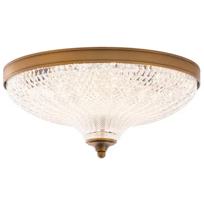 Schonbek Roma 12 1/4" Traditional Aged Brass Crystal Led Ceiling Light
