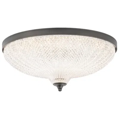 Schonbek Roma 16.5" Wide Antique Nickel Clear Crystal 1-light Flush Mount