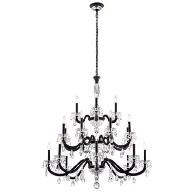 Schonbek San Marco 20 - Light Tiered Chandelier With Crystal Accents In Heirloom Gold