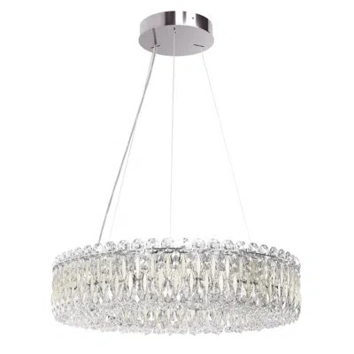 Schonbek Sarella 12-light Unique / Statement Drum Chandelier In White,swarovski