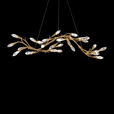 Schonbek Secret Garden 1 Light Linear Pendant In French Gold