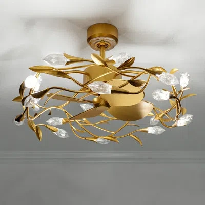 Schonbek Secret Garden 20 Light Crystal Led Fandelier In French Gold