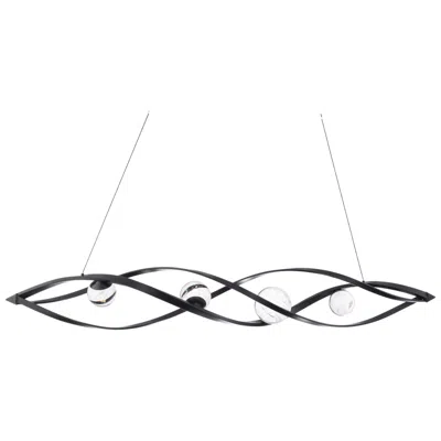 Schonbek Slipstream 56.3" 4-light Modern Led Crystal Linear Pendant