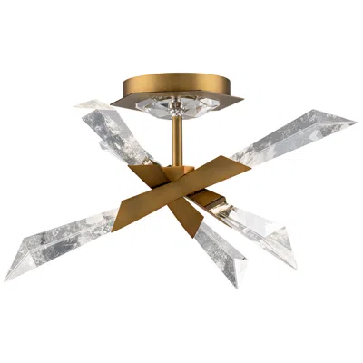 Schonbek Solitude 17"w Aged Brass 6-light Led Ceiling Light
