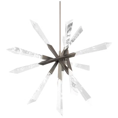 Schonbek Solitude 35 1/2"w Antique Nickel Crystal Led Pendant Light