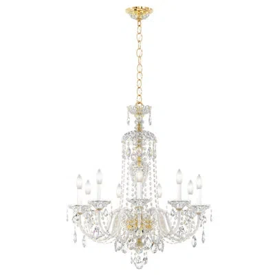 Schonbek Sterling 7-light Crystal Chandelier In Silver,spectra Crystal Clear