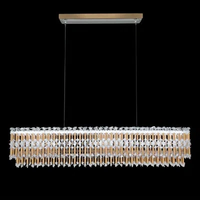 Schonbek Tahitian 1 - Light Kitchen Island Linear Led Pendant In Heirloom Gold