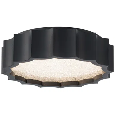 Schonbek Tarte 3.88"h X 11.75"w 1-light Crystal Flush Mount In Black