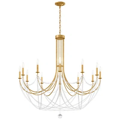 Schonbek Verdana 12 - Light Candle Style Empire Chandelier In Heirloom Gold