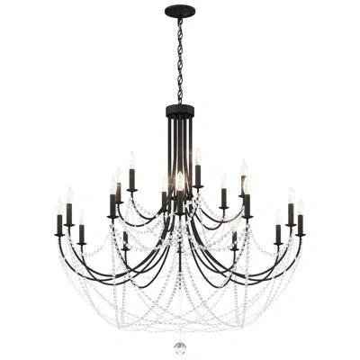 Schonbek Verdana 18 - Light Candle Style Classic Chandelier In Black