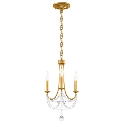 Schonbek Verdana 3 - Light Candle Style Classic Chandelier In Heirloom Gold