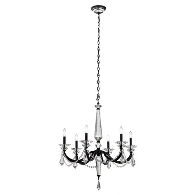 Schonbek Verona 6 - Light Candle Chandelier With Crystal Accents In Heirloom Gold