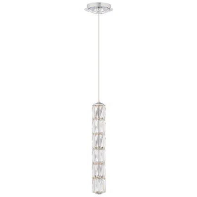 Schonbek Verve Led 19"h X 3"w 1-light Crystal Mini-pendant In Stainless St