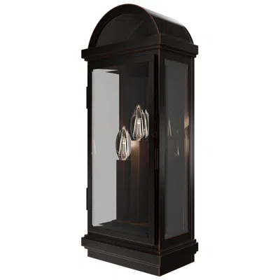 Schonbek Villenova 22"h X 9"w 3-light Outdoor Wall Light In Oil Rubbed Bronze