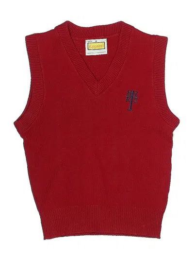 Pre-owned School Apparel Kids' Sweater Vest In Red