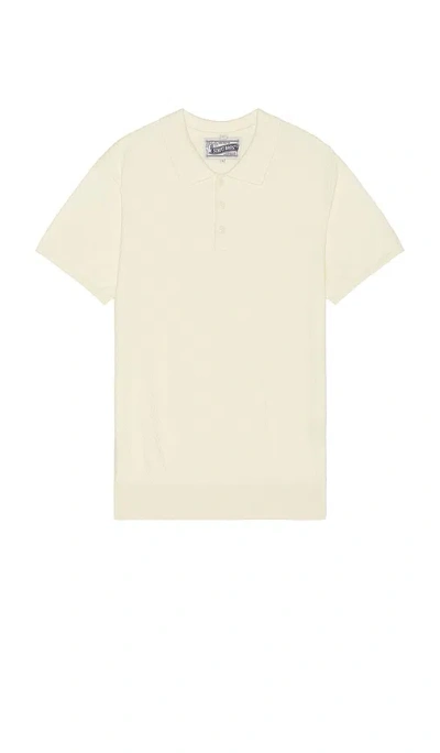 Schott Basket Weave Polo In Gray