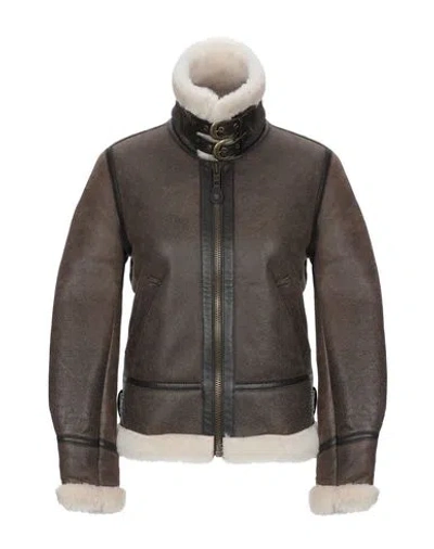 Schott Biker Jacket In Dark Brown