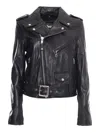 Schott Black Leather Jacket In Black