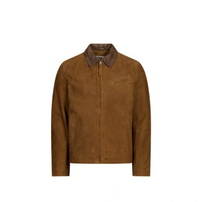Schott Blouson Col Classique En Cuir In Brown