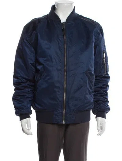 Pre-owned Schott Bomber Jacket In Blue