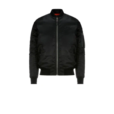 Schott Bomber Jacket With Logo In Black