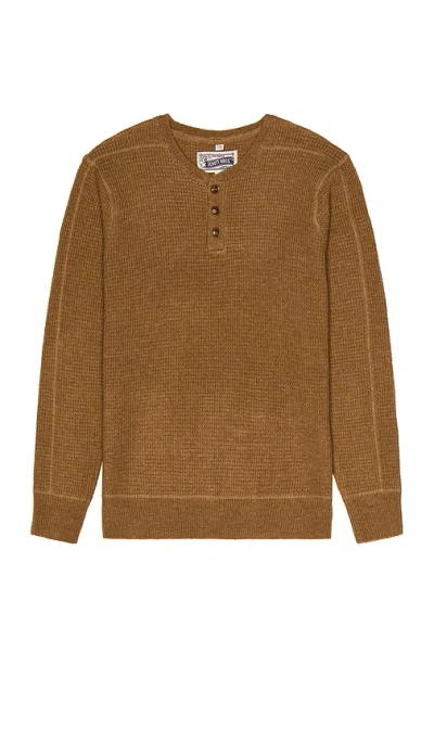 SCHOTT BUTTON HENLEY SWEATER
