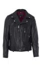 Schott Black Leather Jacket In Black