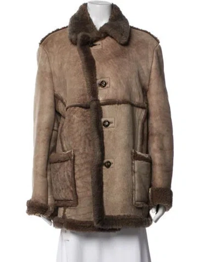 Pre-owned Schott Coat In Brown