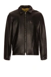 Schott Collar Lamb Leather Jacket In Black