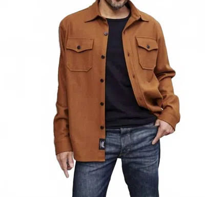 Schott Cpo Wool Shirt In Coyote In Brown
