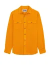 Schott Flannel Work Shirt In Gold