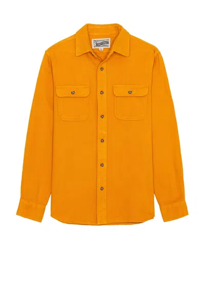 Schott Flannel Work Shirt In Gold