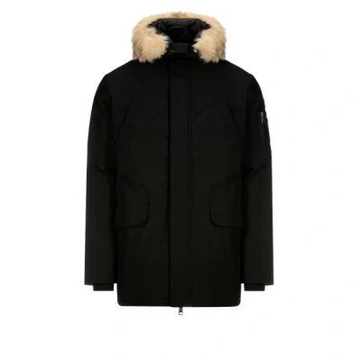 Schott Hooded Jacket In Black
