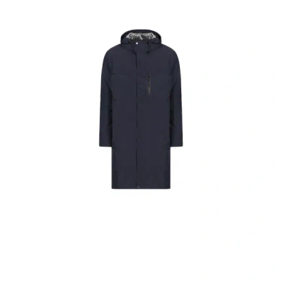 Schott Hooded Jacket In Blue