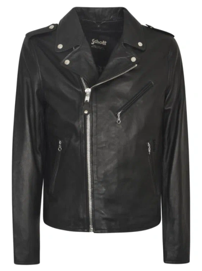 Schott Leather Jacket In Black