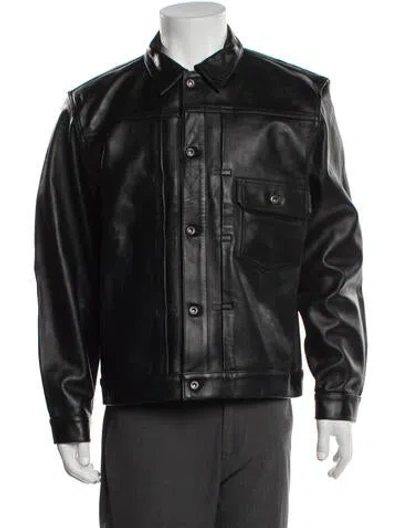 Pre-owned Schott Leather Jacket W/ Tags In Black