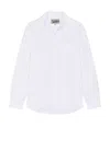 Schott Long Sleeve Oxford Shirt In White
