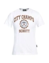Schott Man T-shirt White Size S Cotton In White