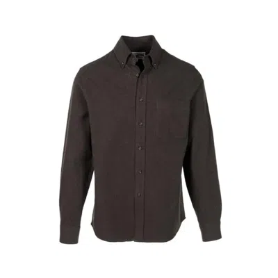 Schott Men's Cotton Flannel Shirt In Olive In Green