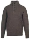 Schott Military Henley Sweater In Grey