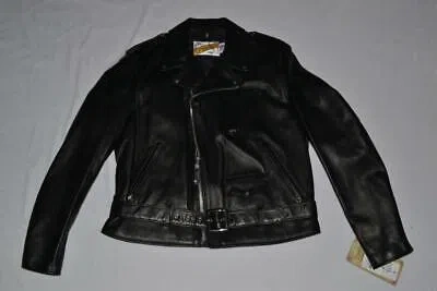 Pre-owned Schott Nyc 118 Classic Perfecto Leather Motorcycle Jacket Black Regular And Long