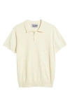 Schott Nyc Basket Weave Cotton Knit Polo In Off White