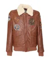 Schott N.y.c. Bomber In Pelle In Brown