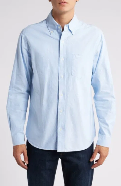 Schott Nyc Button-down Oxford Shirt In Blue