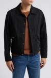 Schott Nyc Cotton Trucker Jacket In Black