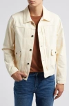 Schott Nyc Cotton Corduroy Trucker Jacket In Off White