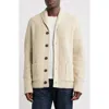 Schott Nyc Donegal Tweed Wool Blend Cardigan In Neutral