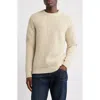 Schott Nyc Donegal Tweed Wool Blend Crewneck Sweater In Neutral